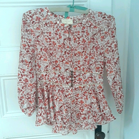 Anthropologie Tops - Anthro Amelie peplum blouse LIKE NEW